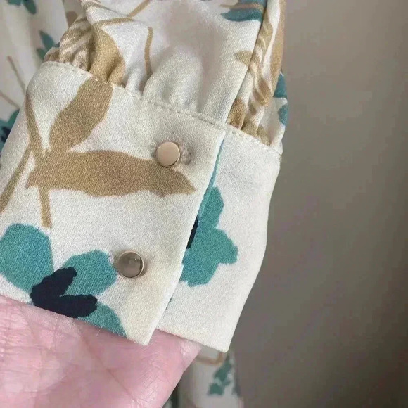 H&M Floral Long Sleeve Dress Size Medium - Picture 8 of 14